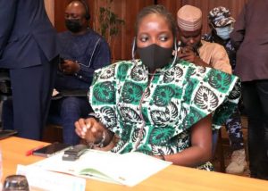 The Director General of NAPTIP, Dr Fatima Waziri – Azi during the signing of the MoU